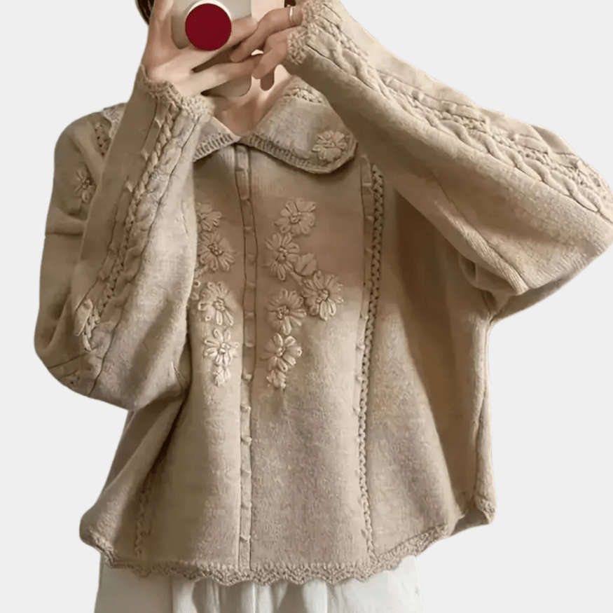 Levoire | Pull en khaki polyvalent pour femmes Sweatshirt Jumper Gilet