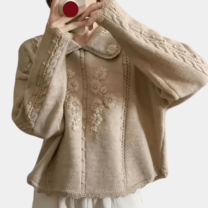 Levoire | Pull en khaki polyvalent pour femmes Sweatshirt Jumper Gilet