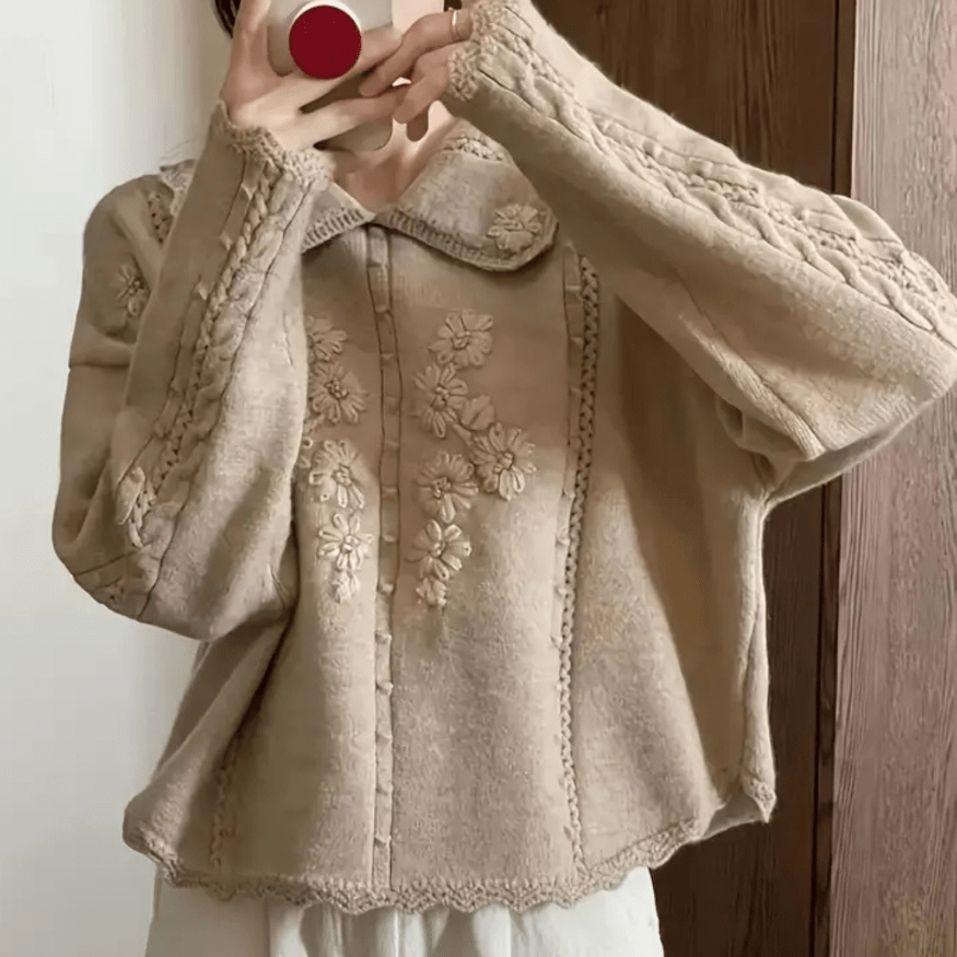 Levoire | Pull en khaki polyvalent pour femmes Sweatshirt Jumper Gilet Une taille
