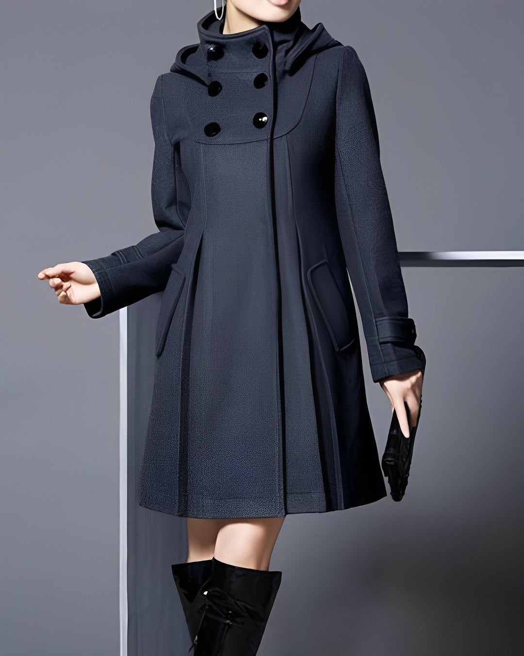 Levoire | Femmes Manteau Long Élégant Noir