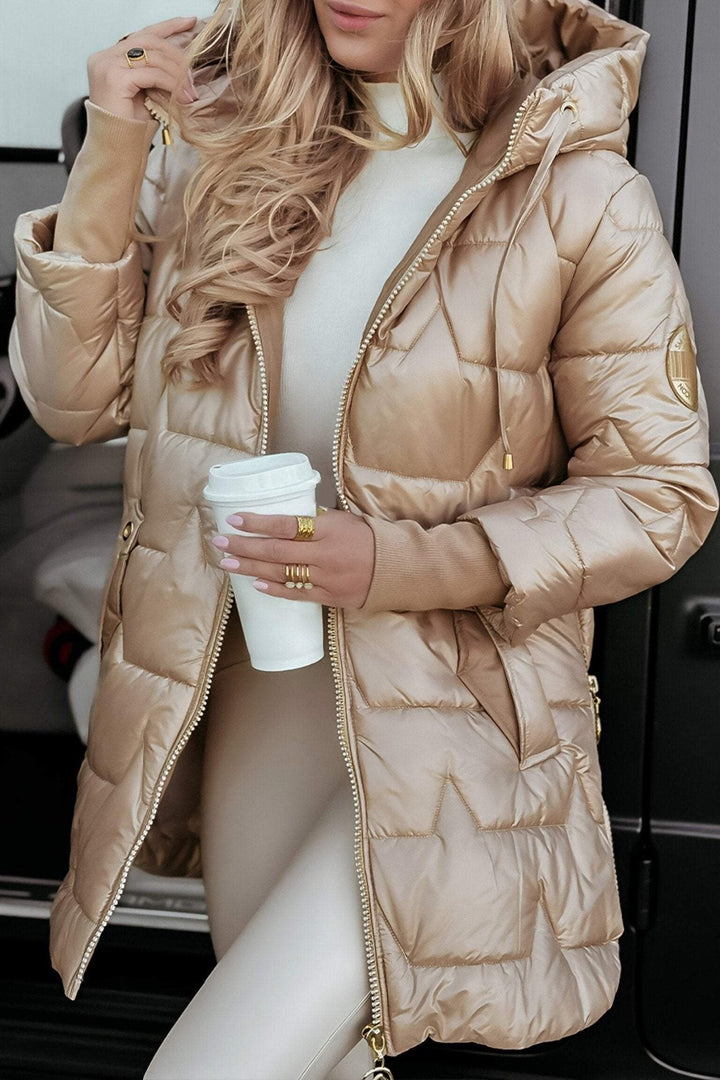 Levoire | Veste D'Automne Chaude En Mélange De Coton Khaki