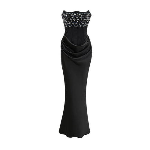 Levoire | Robe Maxi Ornée De Cristaux
