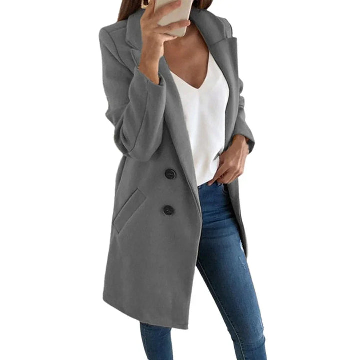 Levoire | Manteau Blazer Long Élégant Gris