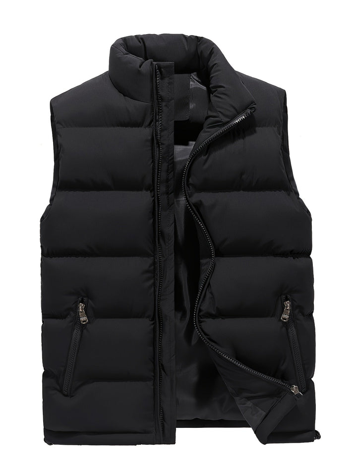 Levoire | Veste Puffer Sans Manches Avec Col High Noir