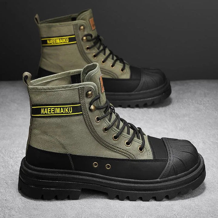 Levoire | Bottes en toile décontractées pour hommes avec semelle épaisse Vert