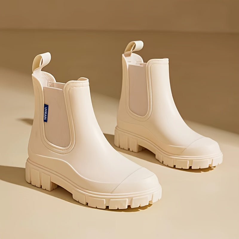Levoire | Zoë Bottes En Caoutchouc Élégantes Et Imperméables Avec Semelle Antidérapante Pour L'Extérieur Beige