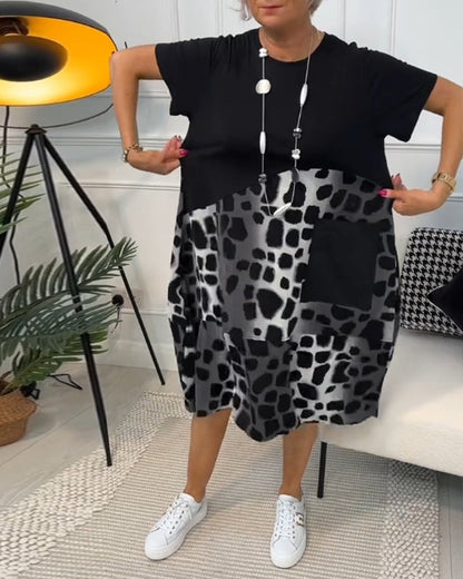 Levoire | Robe À Manches Courtes Avec Col Rond