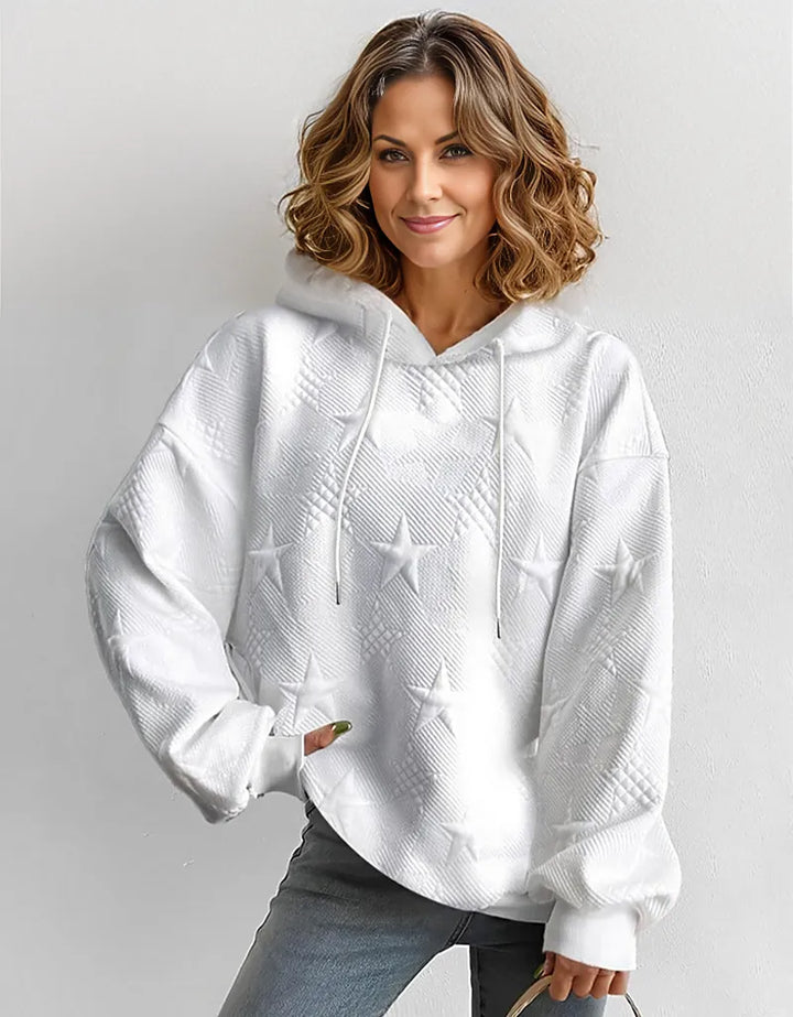 Levoire | Sweat À Capuche Col Rond Élégant Blanc