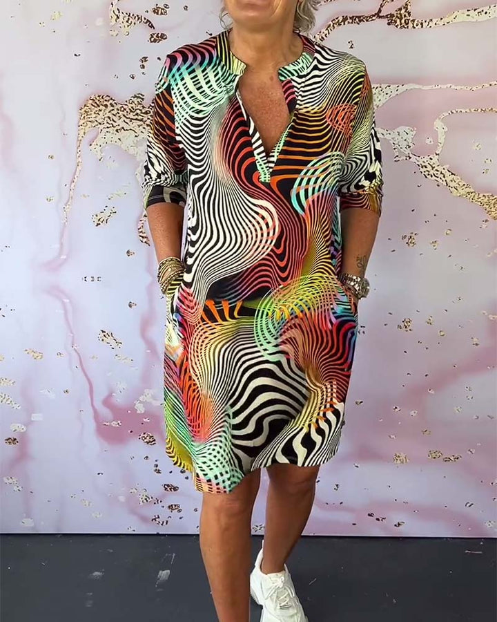 Levoire | Robe à motifs variés Multicolore
