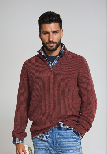 Levoire | Pull Pour Hommes Avec Fermeture Éclair, Idéal Pour Un Look Décontracté