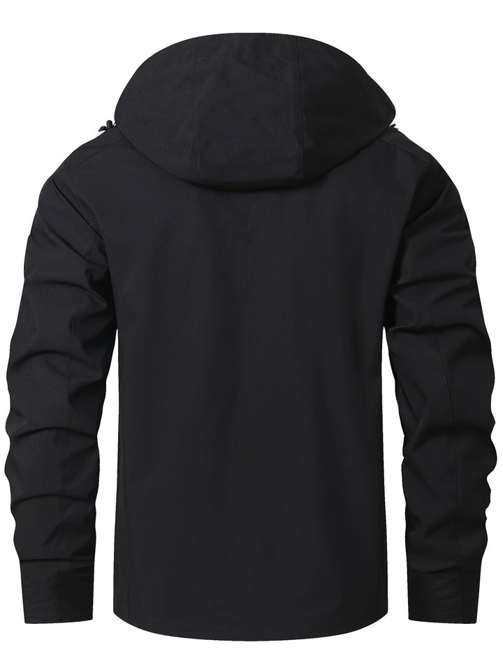 Levoire | Veste De Pluie Rayée Imperméable Pour Hommes Avec Capuche