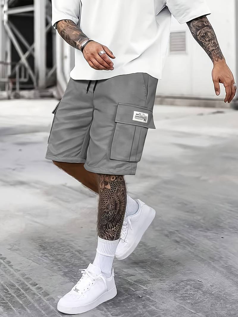 Levoire | Shorts Cargo Avec Cordon De Serrage Réglable Gris