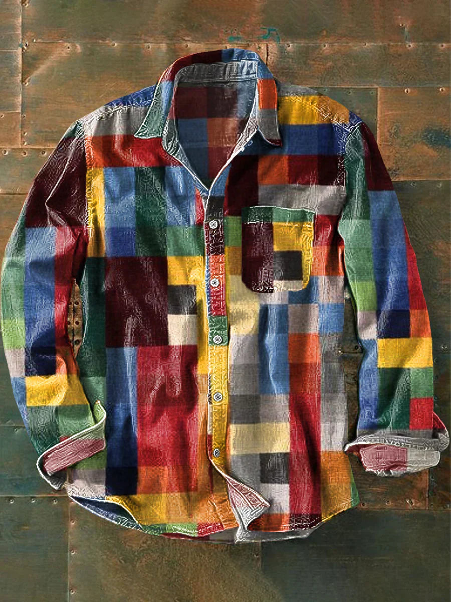 Levoire | Chemise À Manches Longues À Carreaux Bicolore