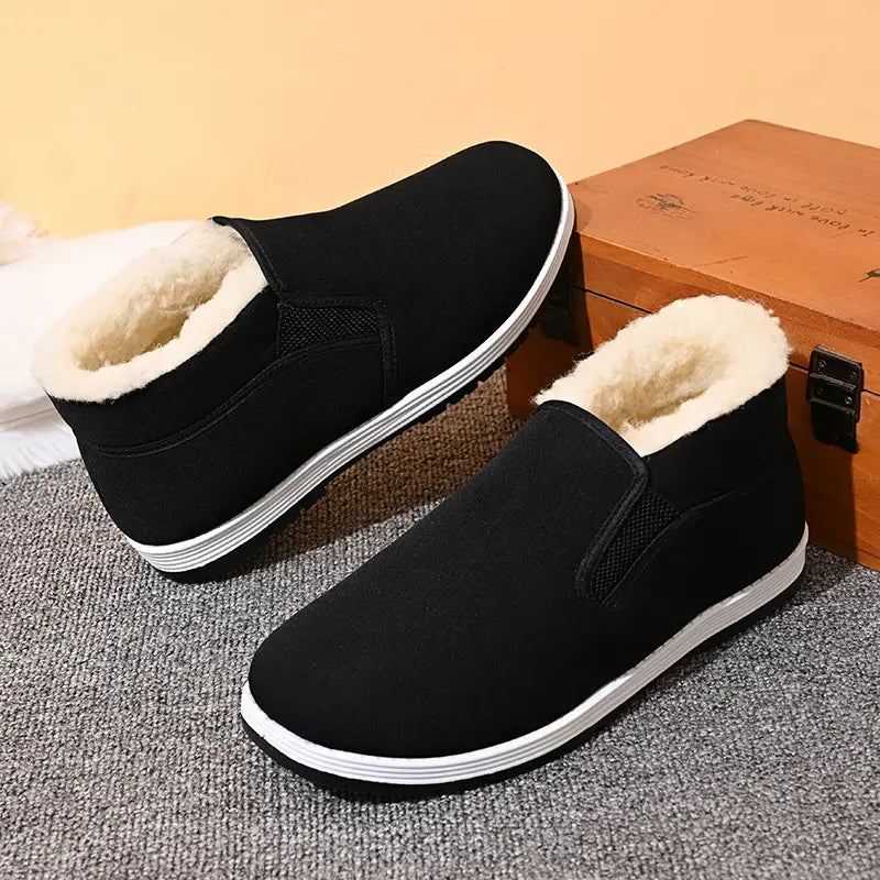 Levoire | Chaussures Orthopédiques Pour Hommes Avec Doublure En Peluche Noir