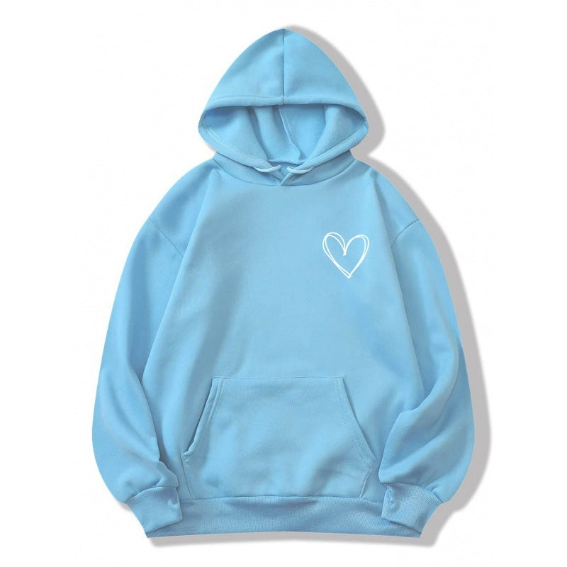 Levoire | Hoodie Décontracté À Manches Longues Bleu clair