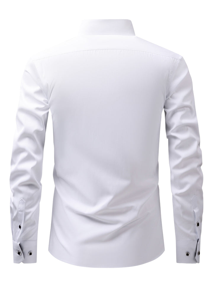Levoire | Chemise D'Affaires À Manches Longues De Couleur Contrastée