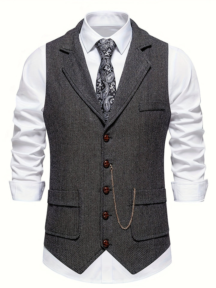 Levoire | Gilet Rétro Avec Motifs Marins Gris foncé