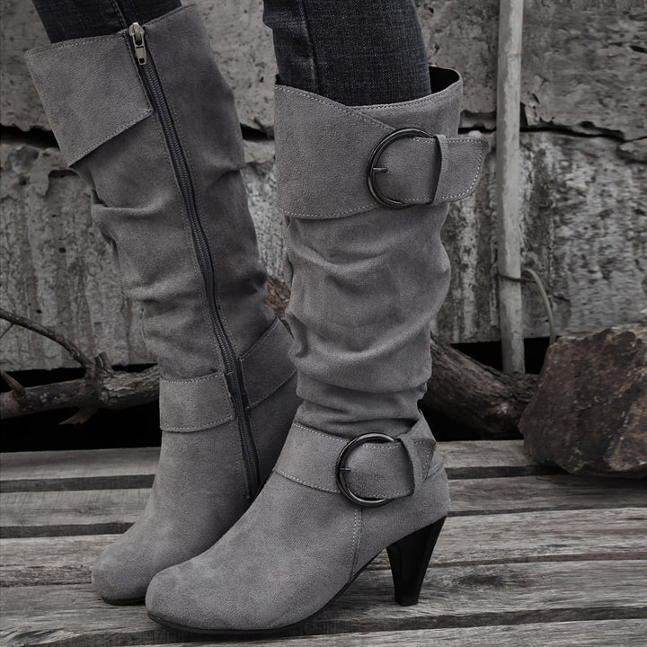 Levoire | Bottes Élégantes À Double Aiguille Pour Femmes Gris