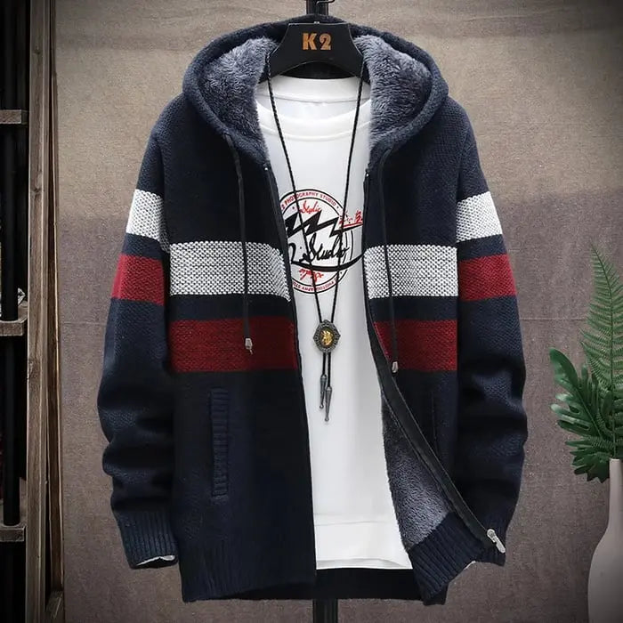 Levoire | Weinlese Look Sweat-Shirt Pour Hommes Bleu foncé