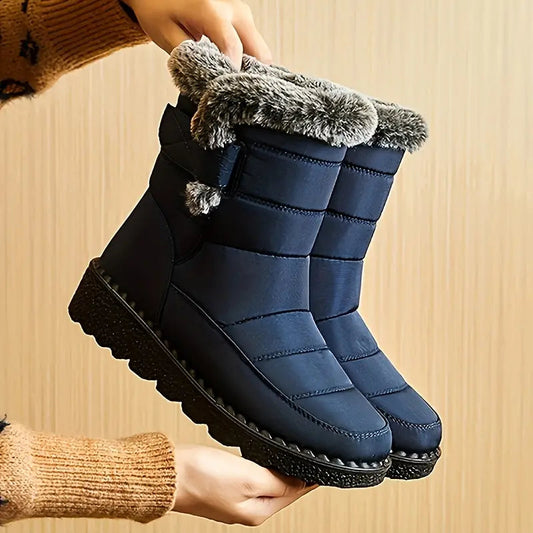 Levoire | Bottes en fausse fourrure imperméables antidérapantes Bleu