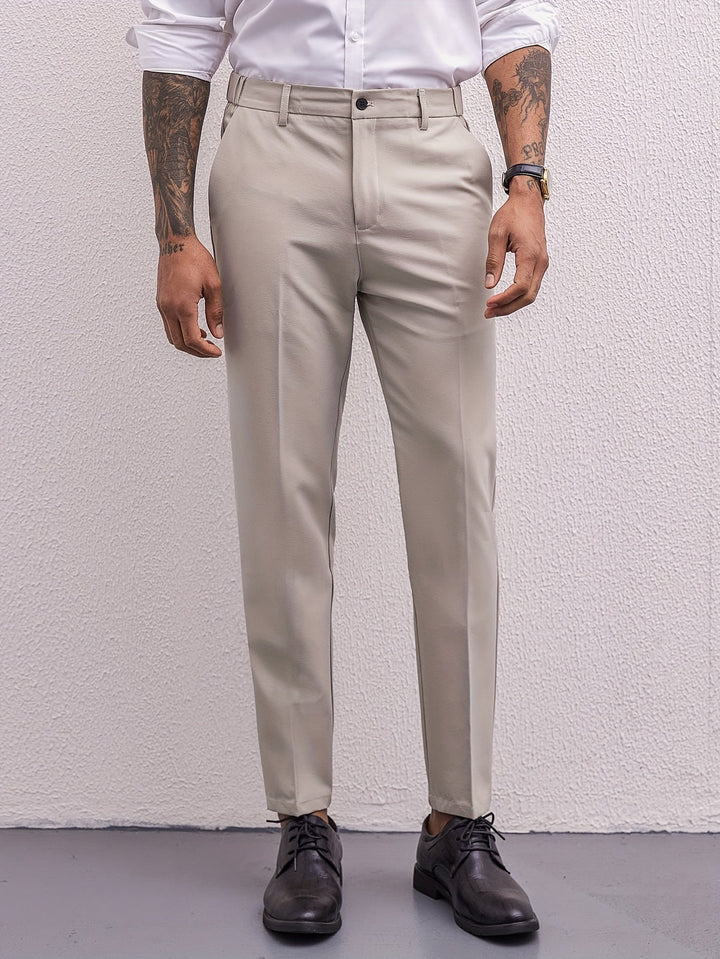 Levoire | Pantalon Slim Fit & Plissee Uni Pour Hommes Style Professionnel
