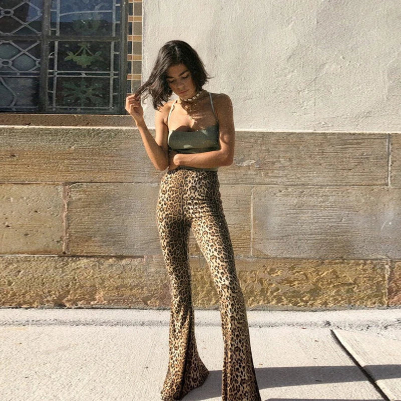 Levoire | Pantalon Évasé Animal Un Pantalon Élégant Et Sexy