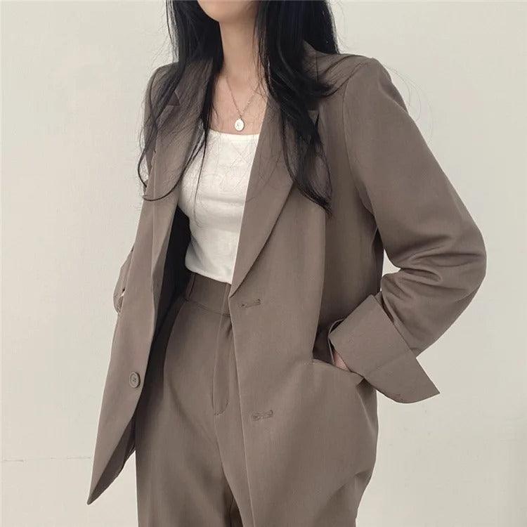 Levoire | Sur Mesure Blazer Et Pantalons Droits Set Pour Femmes