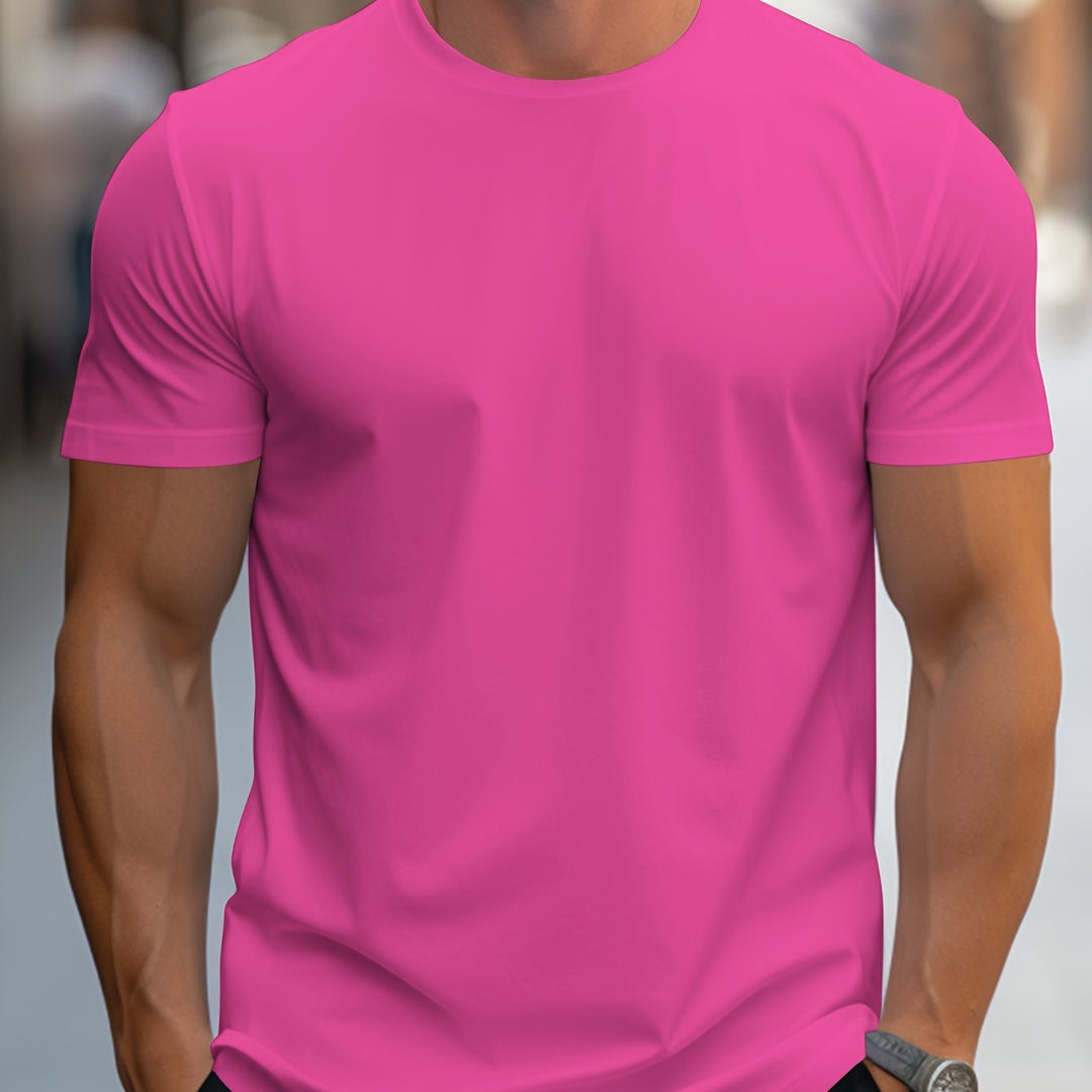 Levoire | T-Shirt Unicolore Pour Hommes Col Rond