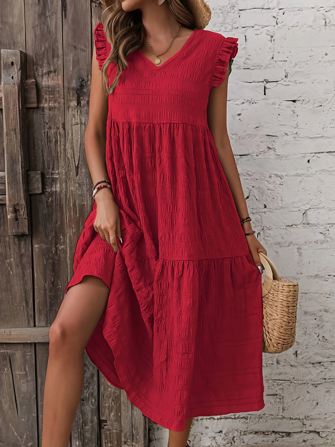 Levoire | Robe D'Été Ludique Rot