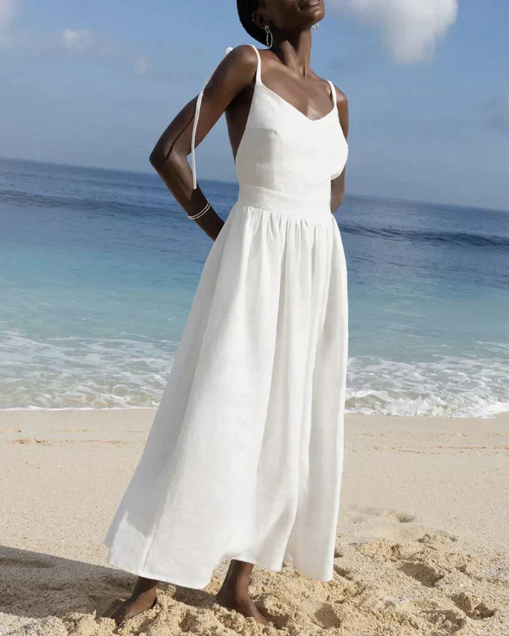 Levoire | Femme Confortable robe bustier dos nu Blanc