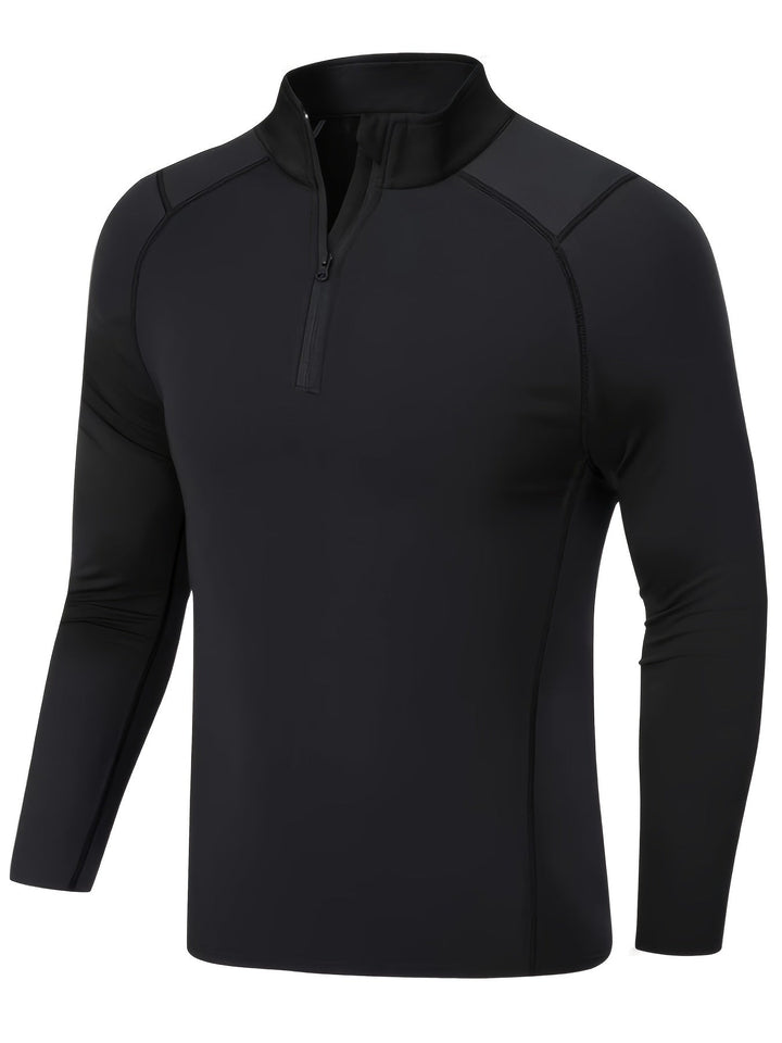 Levoire | T-Shirt De Sport Pour Hommes Chaud À Manches Longues Noir