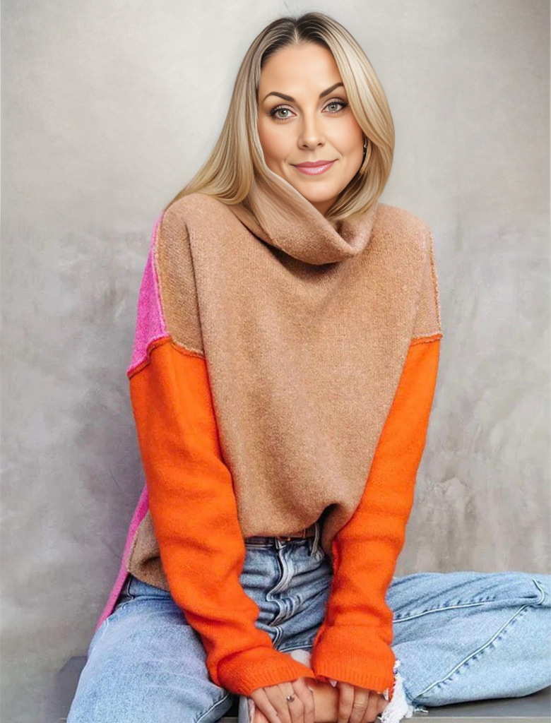 Levoire | Belle blouse à blocs de couleur