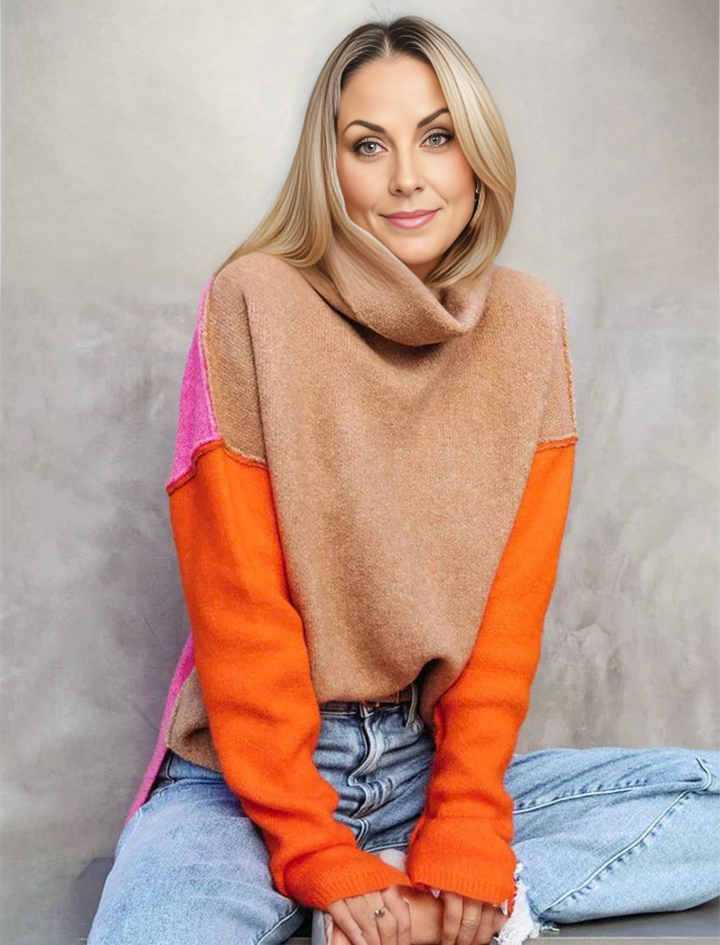 Levoire | Belle blouse à blocs de couleur
