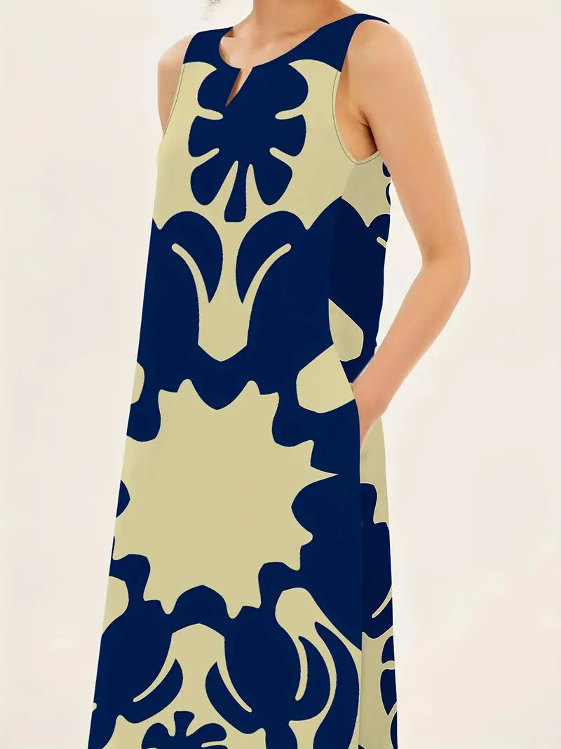 Levoire | Robe Maxi Avec Imprimé Graphique Et Décolleté En V
