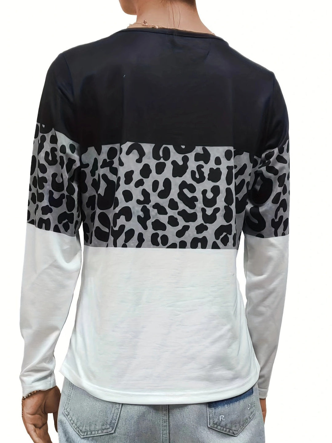 Levoire | Croix Croix Couleur Bloc T-shirt à Manches Longues