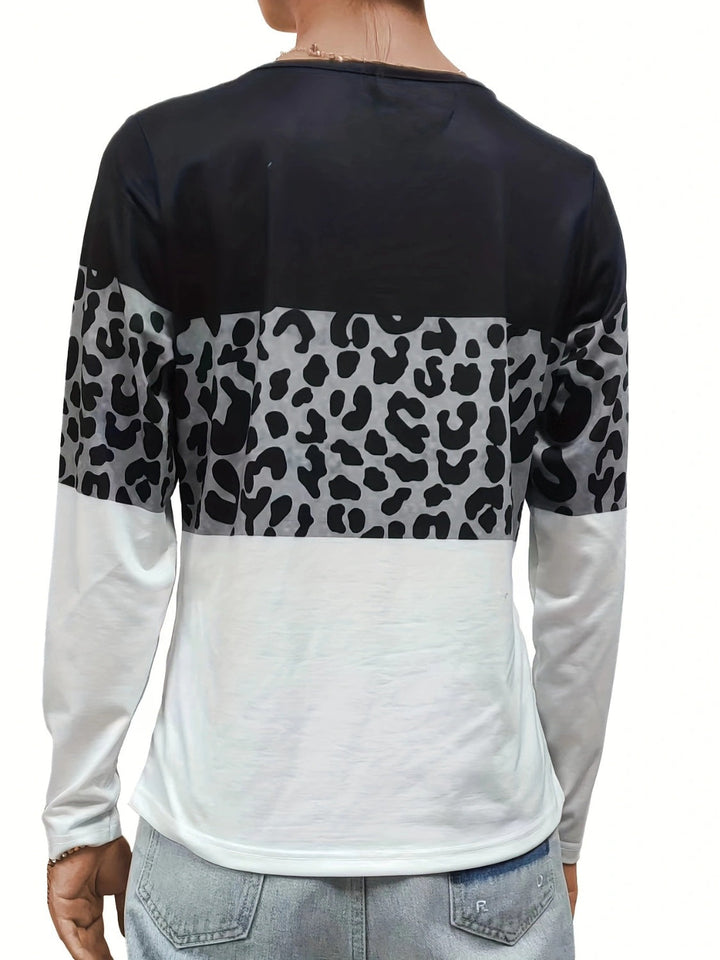Levoire | Croix Croix Couleur Bloc T-shirt à Manches Longues