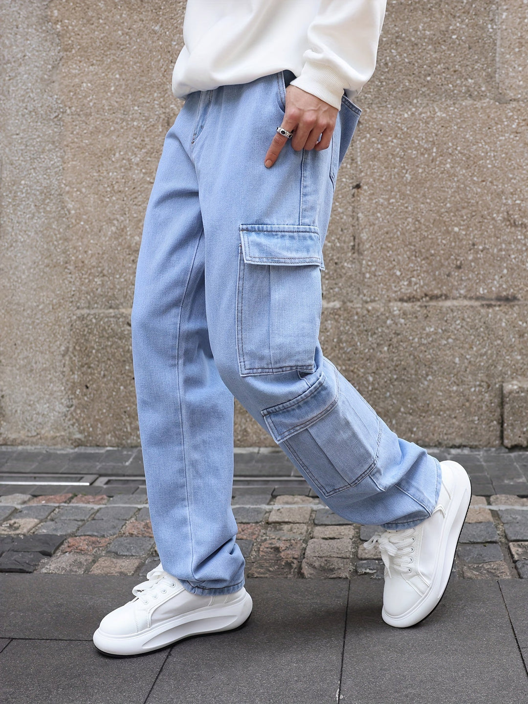 Levoire | Pantalons En Jean Pour Hommes Relaxants Avec Plusieurs Poches