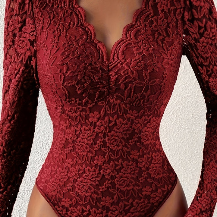 Levoire | Sexy Élégant Imprimé Bodysuit Avec Manches Longues Et Manches Longues