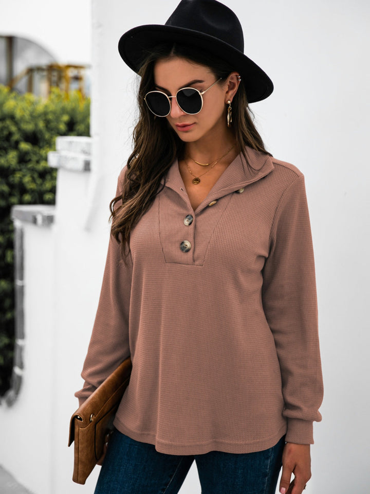 Levoire | Demi-bouton T-shirt à manches longues
