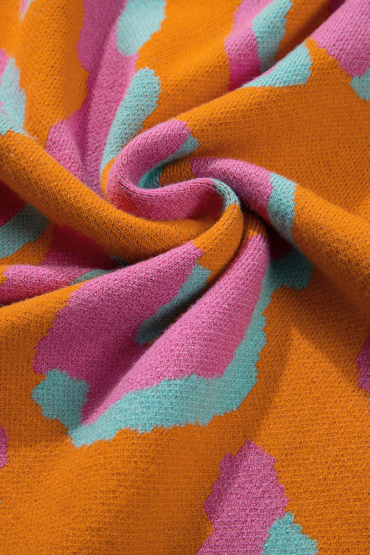 Levoire | Pull Colorblock À Motif Léopard Vivant Pour Femmes