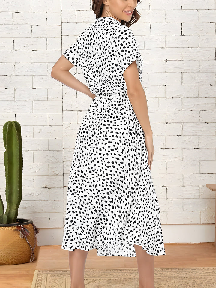 Levoire | Femme Robe Élégante À Cordon Imprimé