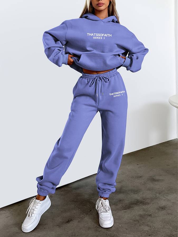 Levoire | Ensemble D'Entraînement Tendance Pour Femmes Violet Bleu