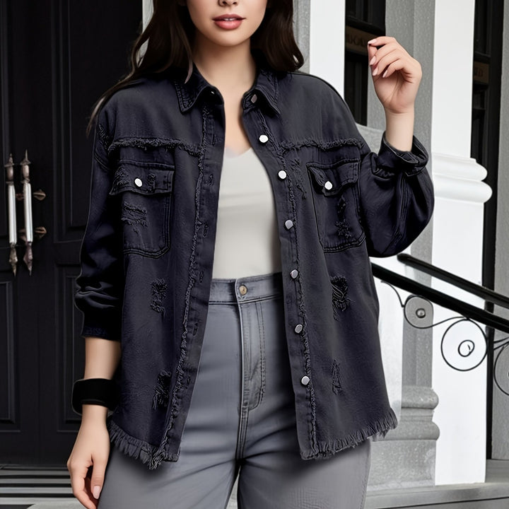 Levoire | Veste En Jean Délavée Élégante Pour Femmes