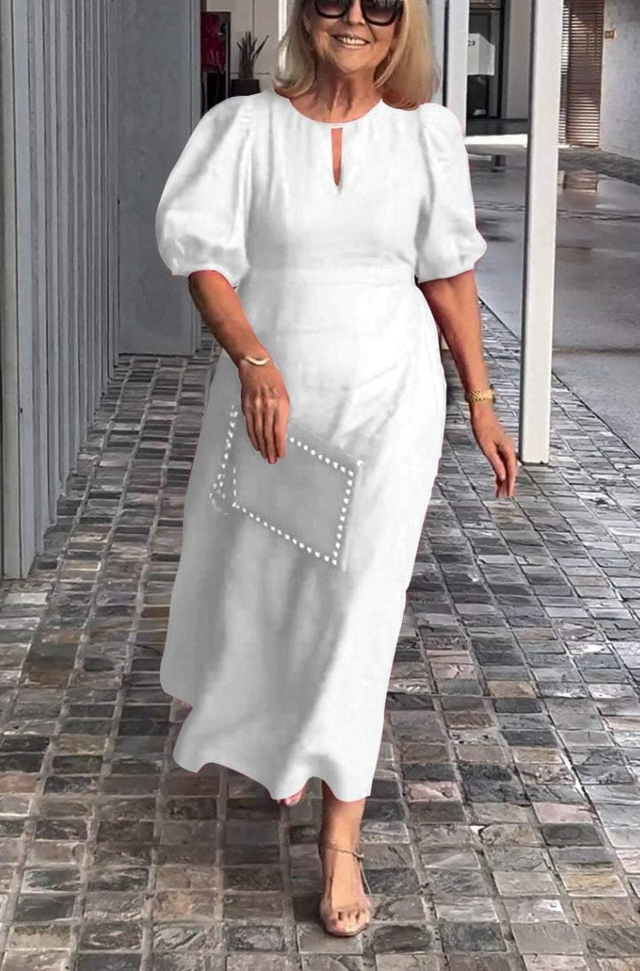 Levoire | Robe Bohème Longue Et Fluide Blanc doux