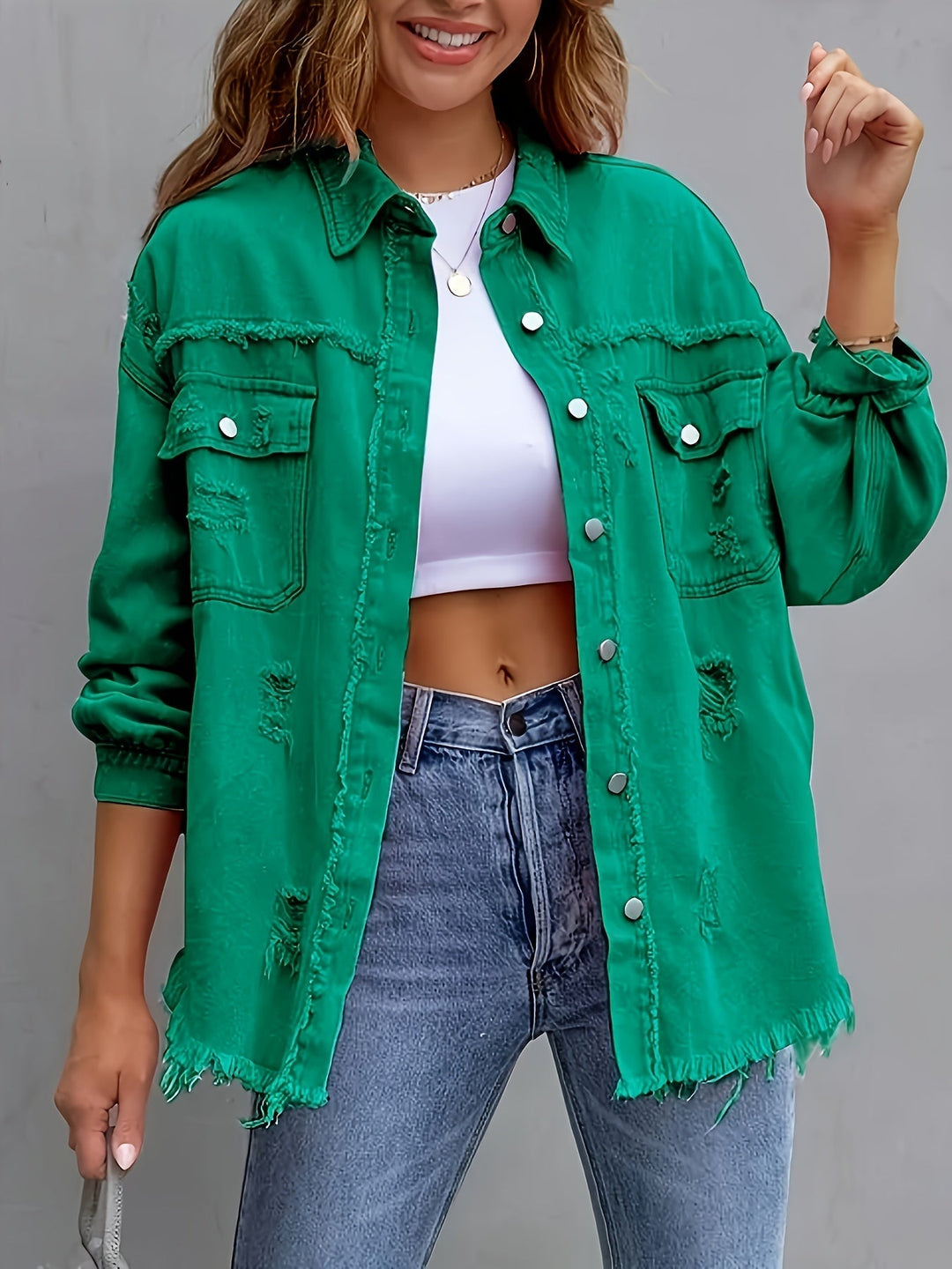 Levoire | Veste En Jean Délavée Élégante Pour Femmes