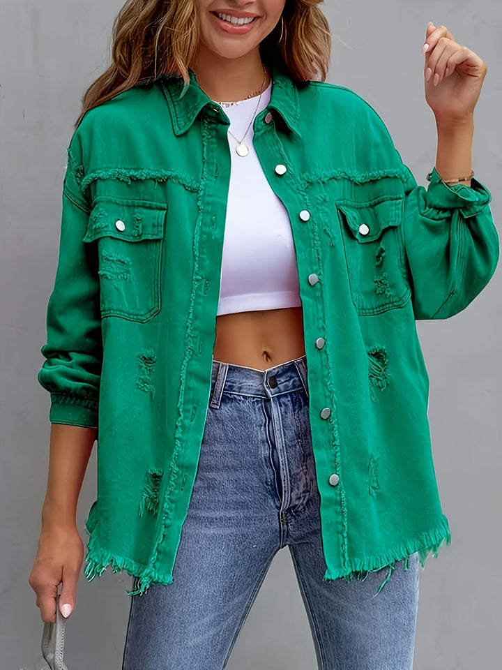 Levoire | Veste En Jean Délavée Élégante Pour Femmes