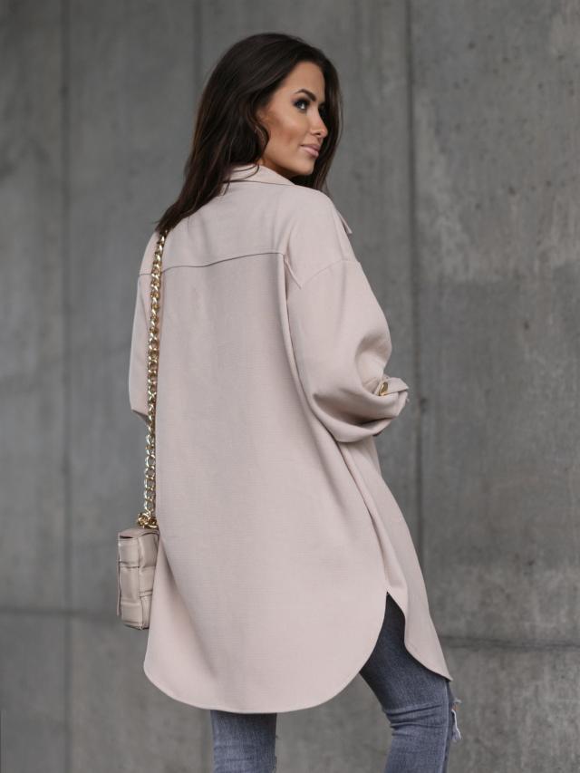 Levoire | Élégant Tendance, Long Chemisier Avec Look Laine Pour Femmes