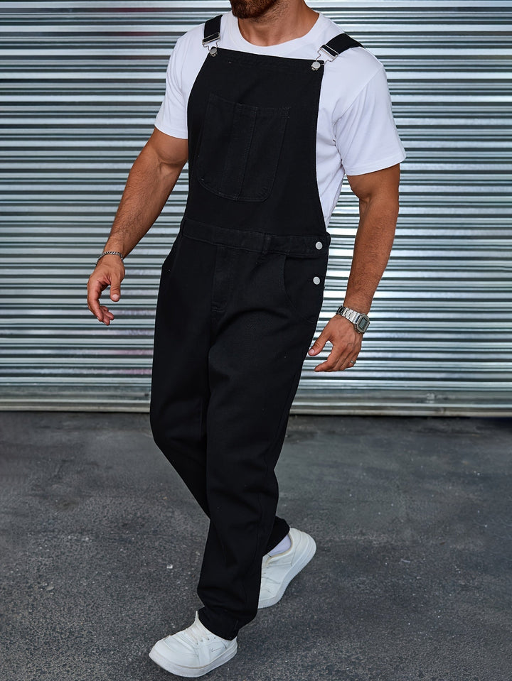 Levoire | Slim Fit Denim Overall Dans Une Couleur Unie