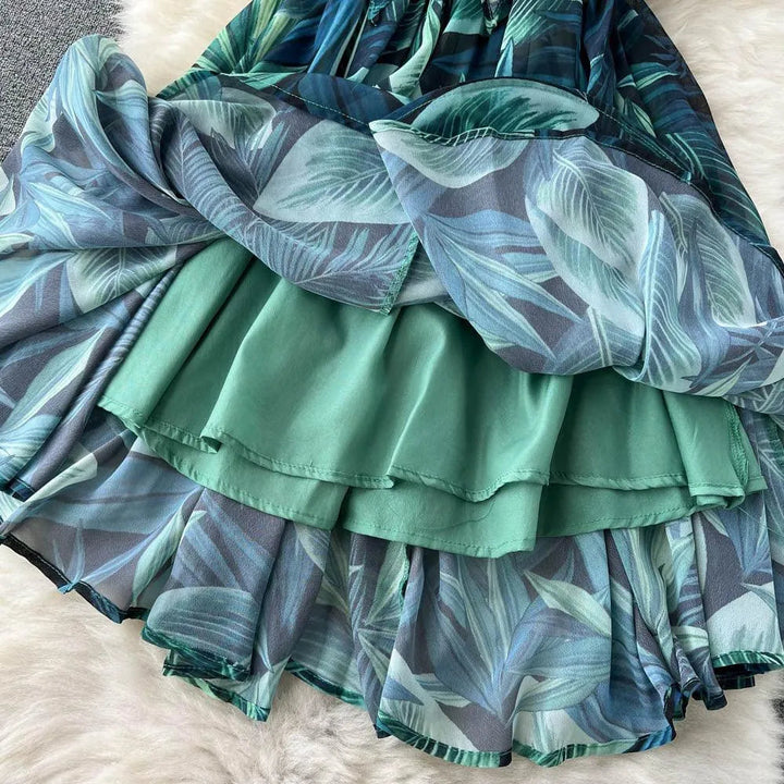 Levoire | Robe en chiffon avec imprimé