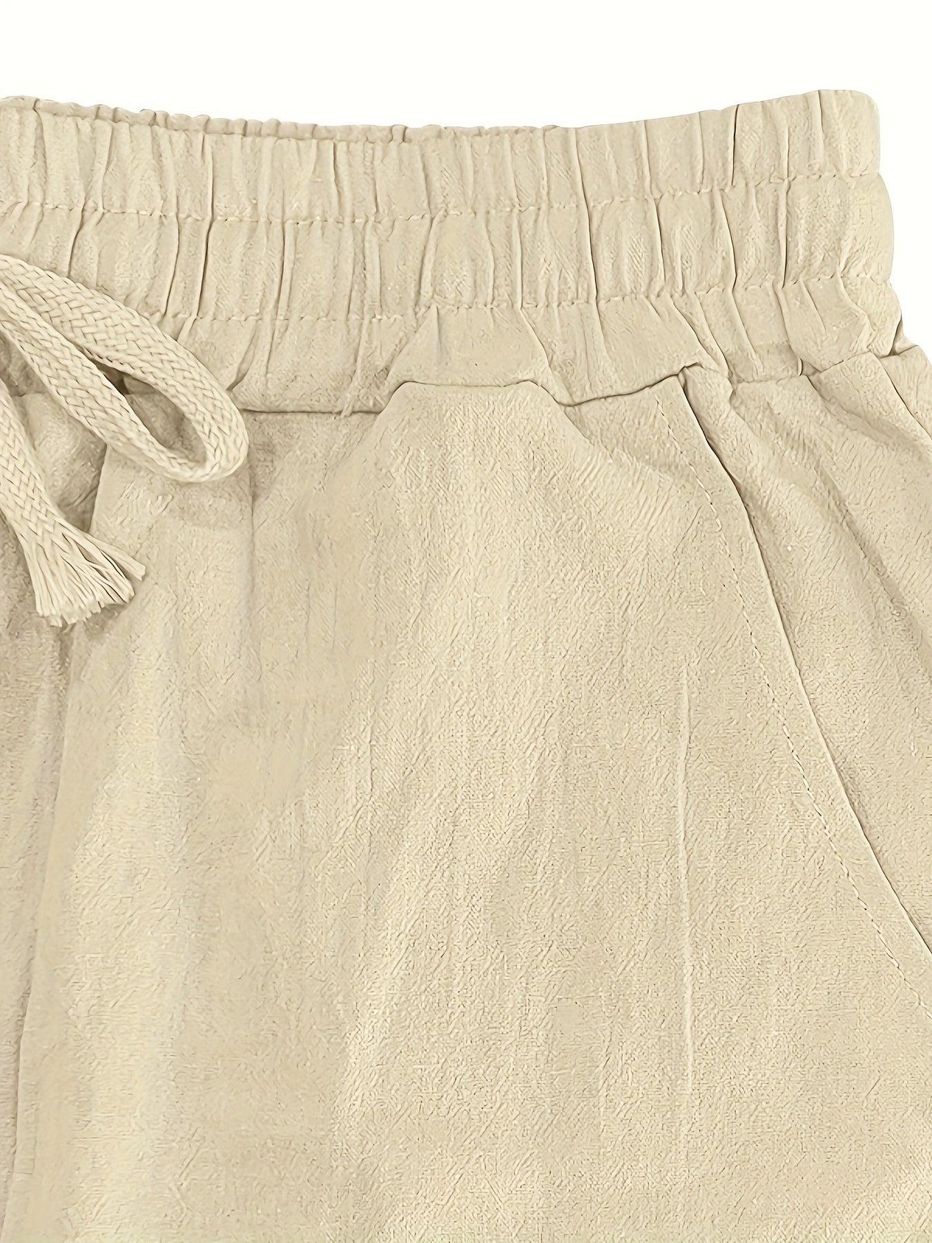 Levoire | Loisirs Coton Lin Pantalons Couleur Unie